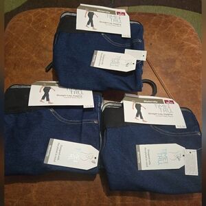 3 Pair Maternity Time and Tru  Straight Leg Jeggings Comfort Belly Band. NWT